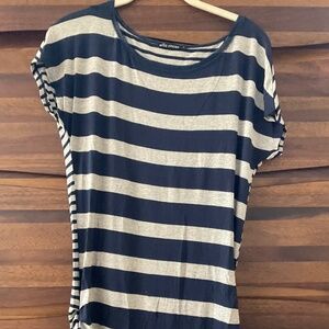 Ella Moss Navy and grey Striped Shirt small